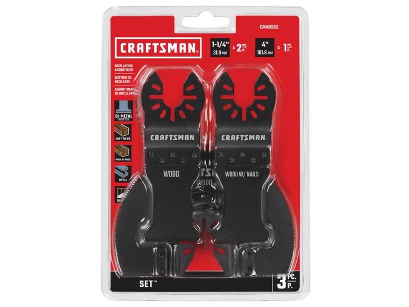 Craftsman Bi-Metal Oscillating Blade Set 3 pc