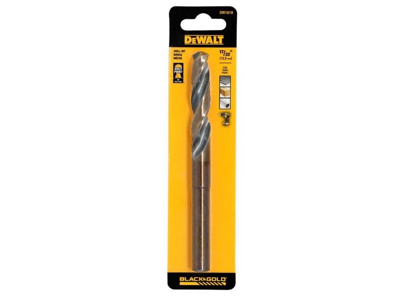 DeWalt Black & Gold 17/32 in. X 6 in. L High Speed Steel Split Point Drill