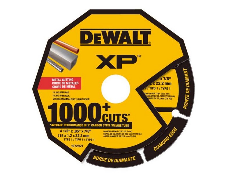 DeWalt XP 4-1/2 in. D X 7/8 in. Diamond Metal Cutting Wheel 1 pk