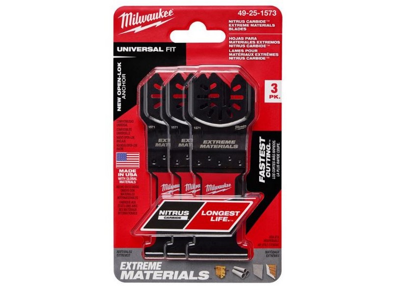 Milwaukee Nitrus Carbide 1-3/8 in. W Carbide Open-Lok Oscillating Saw Blade