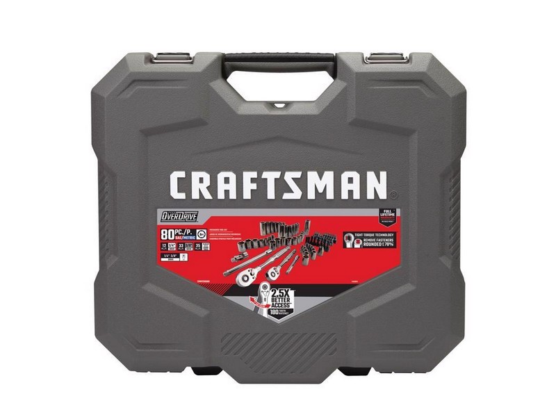 Craftsman Overdrive 1/4 and 3/8 in. drive Metric/SAE 6 Point Mechanic's Tool
