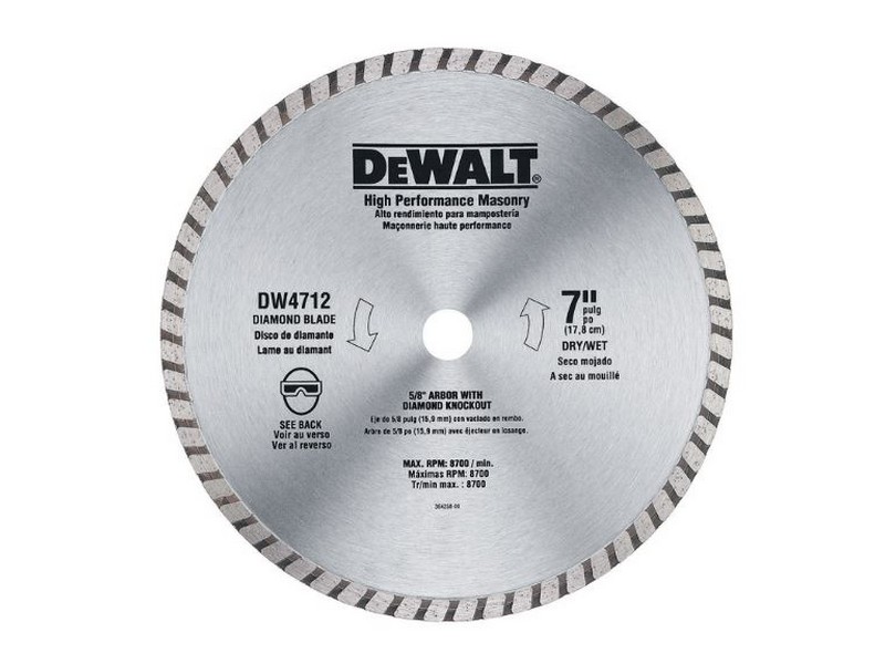 DeWalt 7 in. D X 5/8 in. S Diamond Wet/Dry Continuous Turbo Rim Saw Blade 1 pk