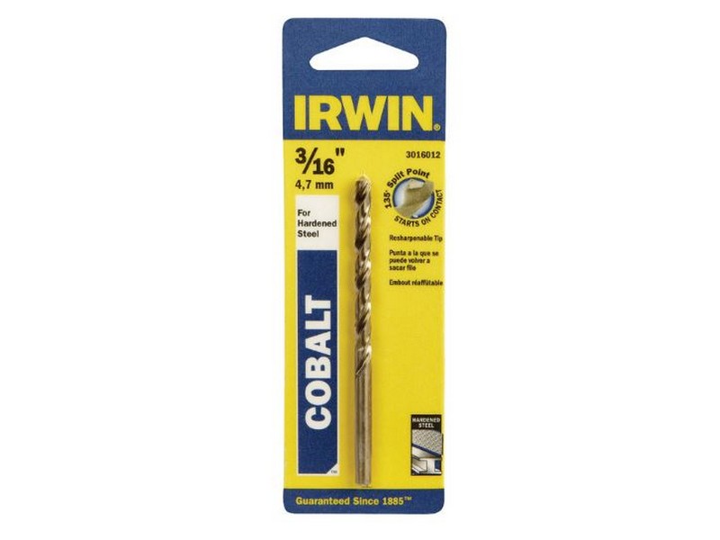 Irwin 3/16 in. S X 3-1/2 in. L Cobalt Steel Drill Bit 1 pc