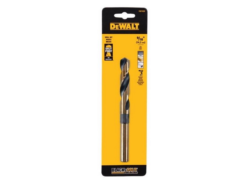 DeWalt 9/16 in. S X 6 in. L High Speed Steel Split Point Twist Drill Bit 1 pc