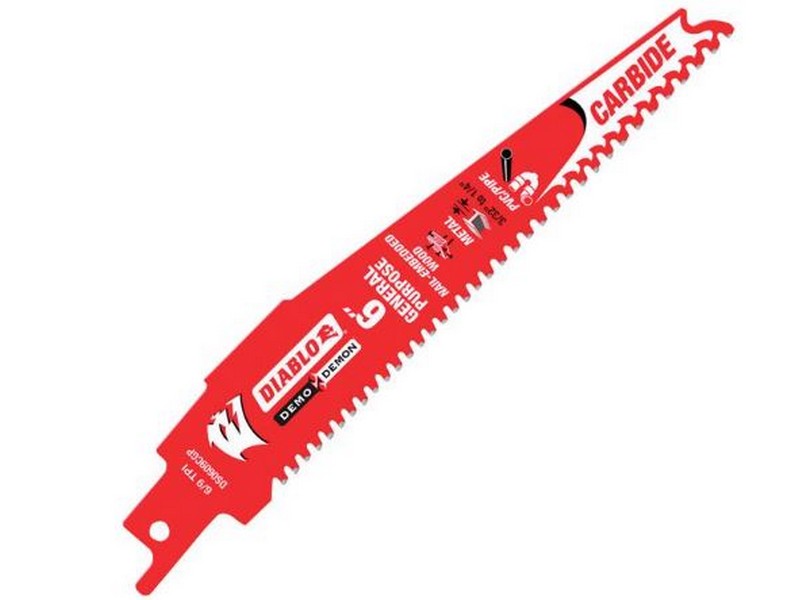 Diablo Demo Demon 6 in. Carbide Reciprocating Saw Blade 6/9 TPI 1 pk