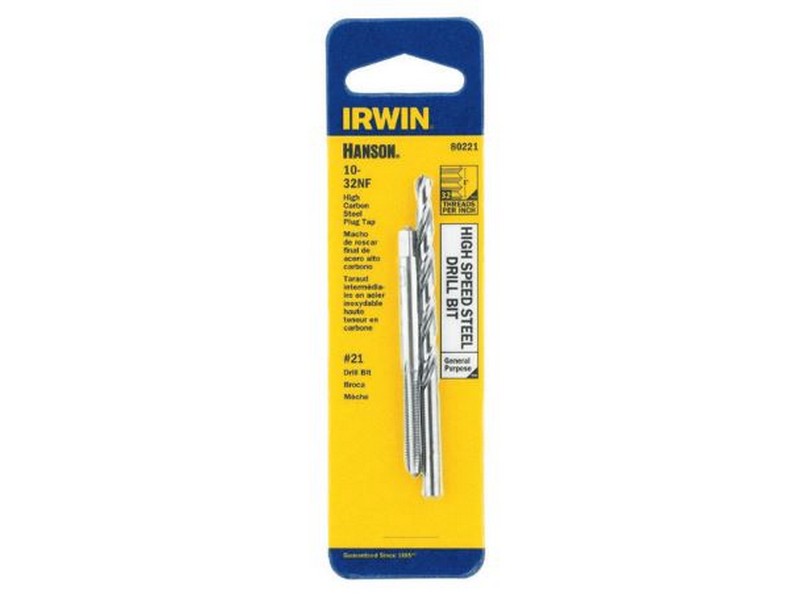 Irwin Hanson High Carbon Steel HCS Tap and HSS Drill Bit Set 10 - 32 2 pc