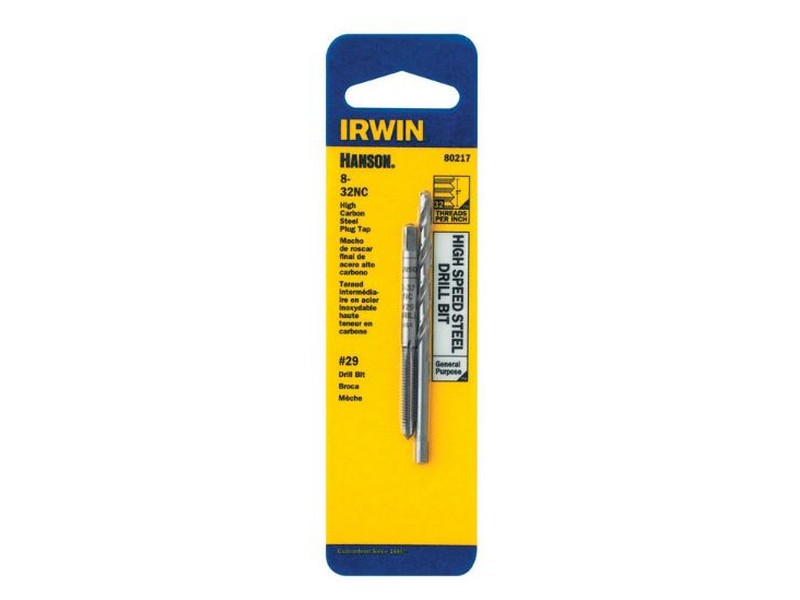 Irwin Hanson Steel Tap and Drill Combo Set #29  8-32 NC  2 pc