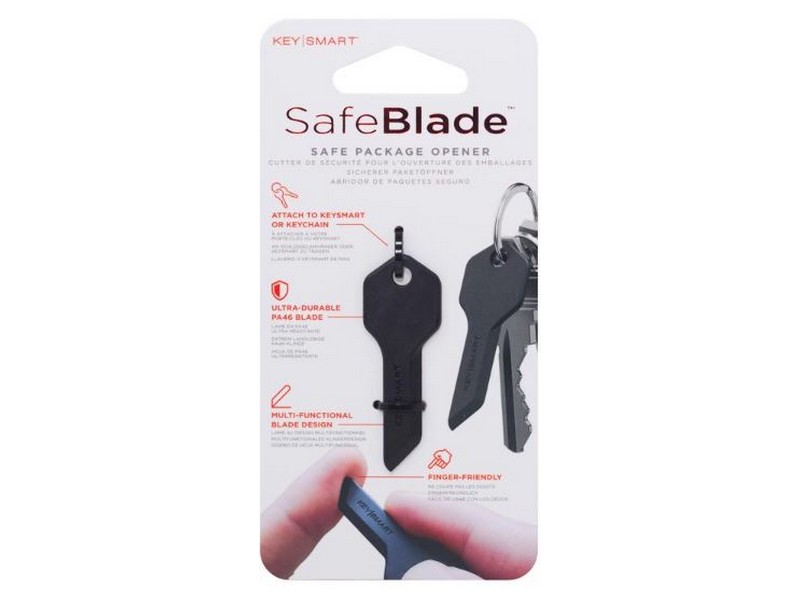 KeySmart SafeBlade Plastic Black Keychain Knife