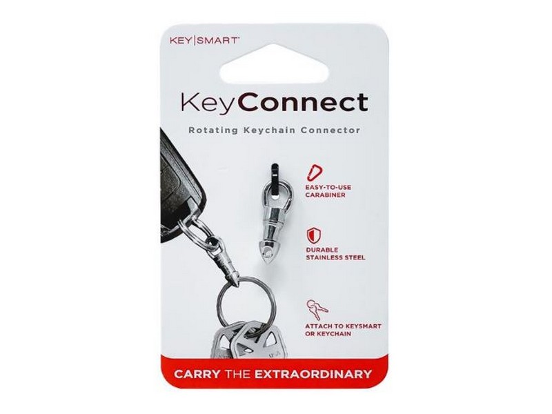 KeySmart KeyConnect Stainless Steel Silver Swivel Key Ring