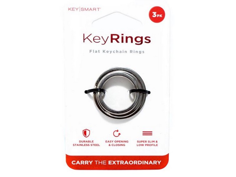 KeySmart Stainless Steel Silver Key Ring