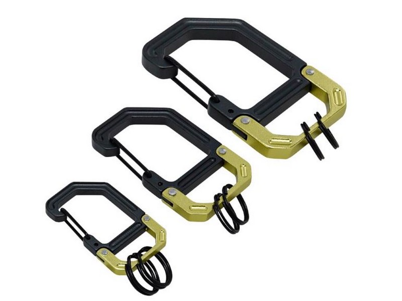 Hillman Apex Aluminum Black/Green Clip/Hook Carabiner Key Chain