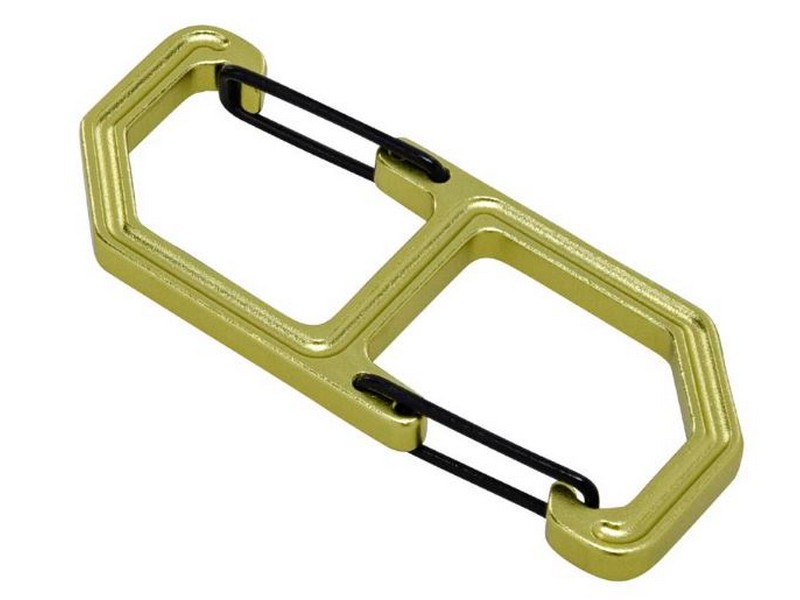 Hillman Apex Aluminum Black/Green Clip/Hook S-Biner