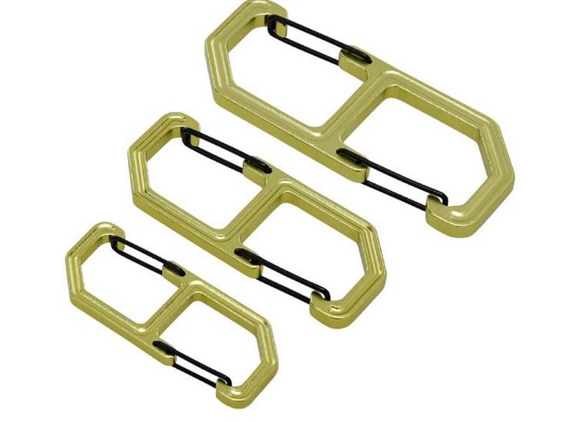 Hillman Apex Aluminum Black/Green Clip/Hook S-Biner