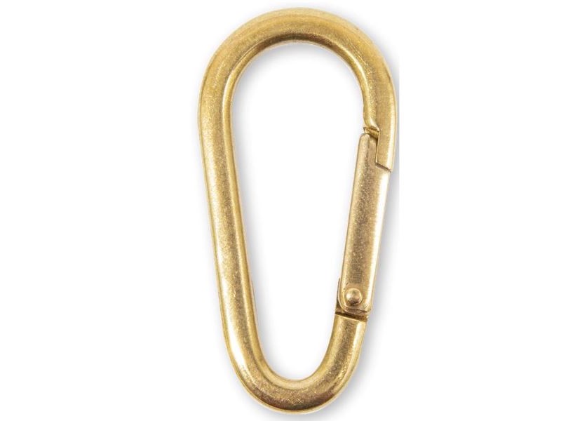 Hillman Sanitas Brass Black/Gold Clip/Hook Carabiner