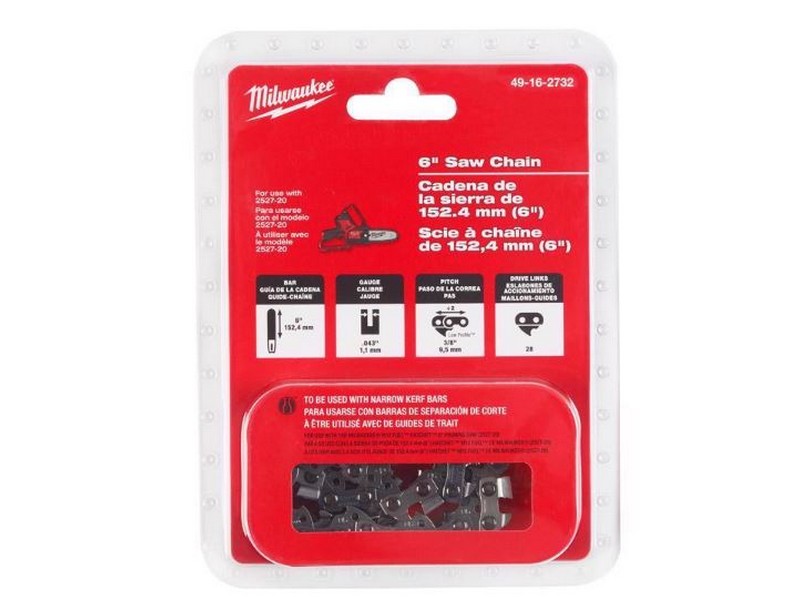 Milwaukee 6 in. Replacement Chainsaw Chain 28 links