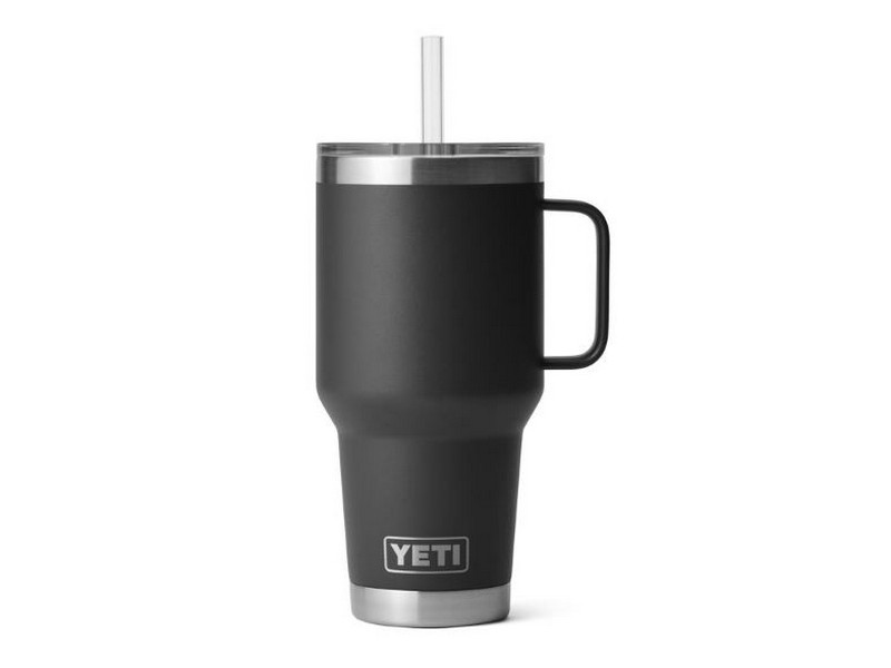 YETI Rambler 35 oz Black BPA Free Straw Mug