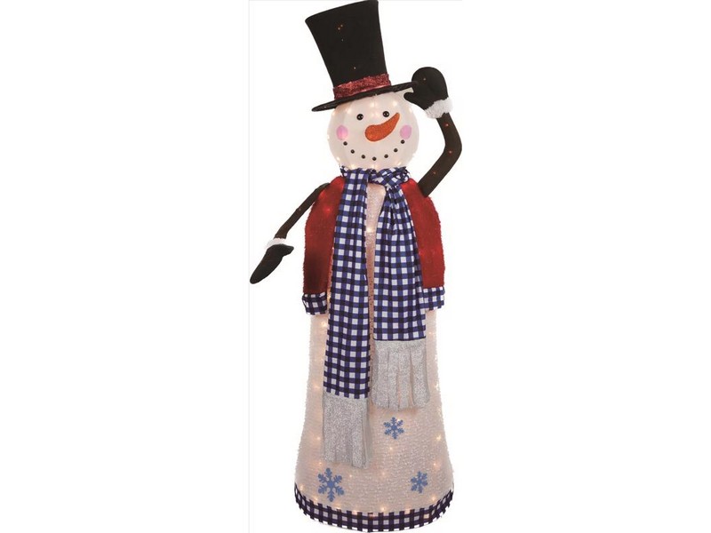Celebrations Incandescent Warm White Snowman 5 ft. Yard Decor