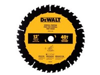 DeWalt 12 in. D X 1 in. S Tungsten Carbide Tipped Circular Saw Blade 40 teeth 1 pk