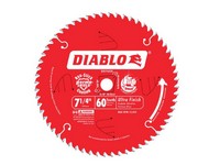 Diablo 7-1/4 in. D X 5/8 in. S Carbide Tip Titanium Finishing Saw Blade 60 teeth 1 pc