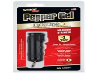 Sabre Red Pepper Gel Black Aluminum/Plastic Flip Top Keychain
