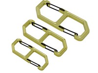 Hillman Apex Aluminum Black/Green Clip/Hook S-Biner