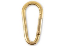 Hillman Sanitas Brass Black/Gold Clip/Hook Carabiner