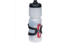Bell Sports Quencher Plastic Water Bottle and Cage 26 oz Clear Black