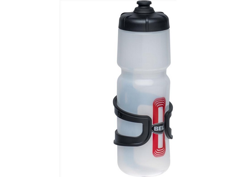 Bell Sports Quencher Plastic Water Bottle and Cage 26 oz Clear Black
