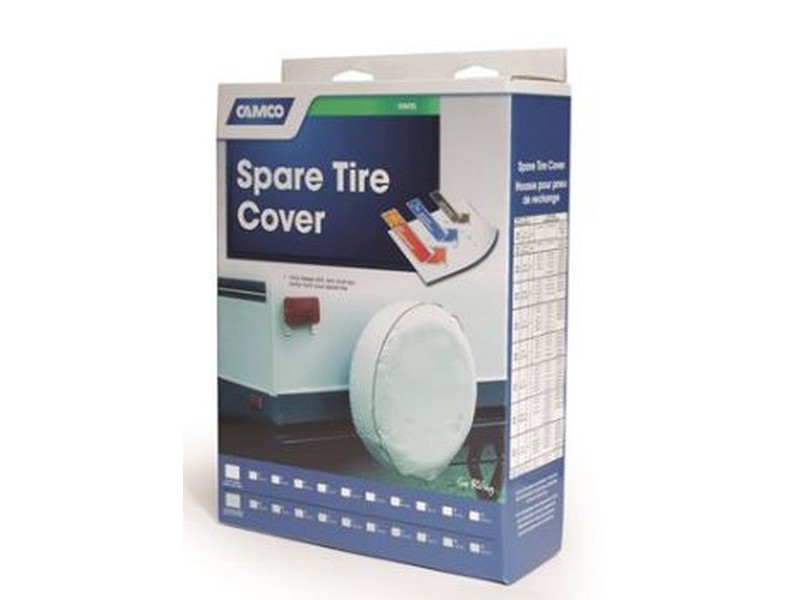 Camco Spare Tire Cover F_29 Dia Vinyl White