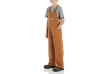 Kid's Carhartt Quilt Lined Bibs Brown