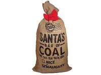 FOGO Brown Santa's Bag of Coal Gift Bag