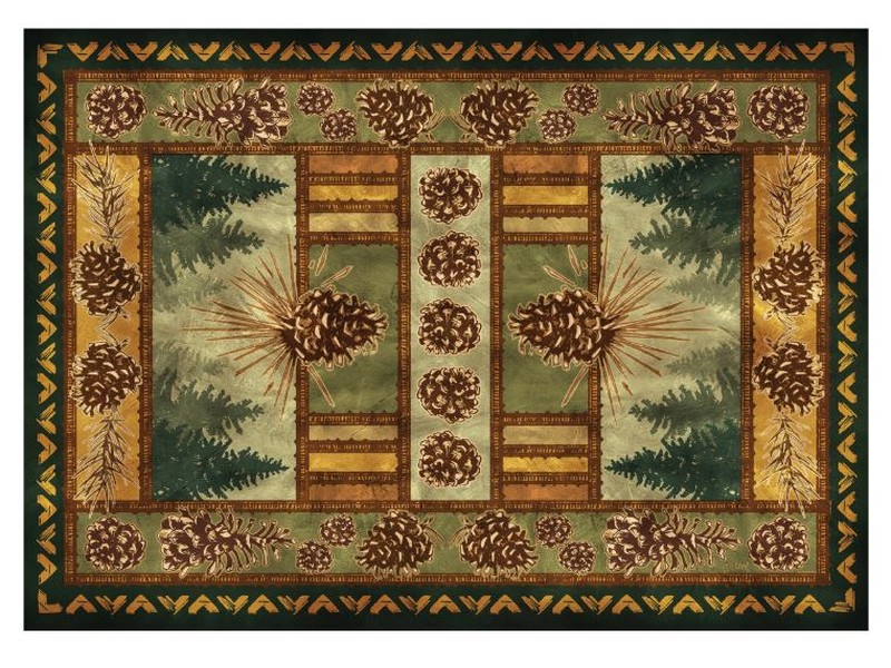 Rivers Edge Woven Pine Cone Door Mat 52x37"