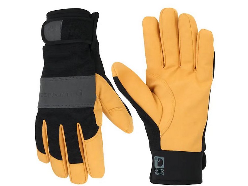 Apparel Men s Carhartt Storm Defender Gloves Black Barley