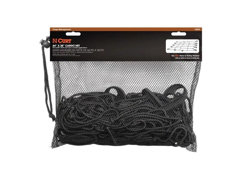 Curt Black Adjustable Cargo Net 44 in. L 1 pk