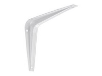 Hampton White Steel Shelf Bracket 18 Ga. 6 in. L 100 lb