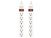 Monster Just Power It Up 2.5 ft. L 6 outlets Power Strip White
