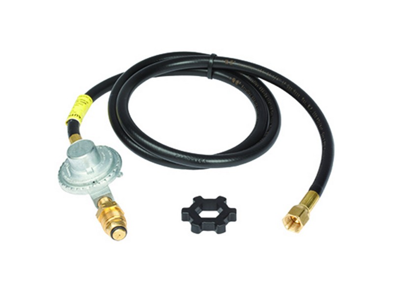 Mr. Heater 3/8 in. D X 5 ft. L Brass/Plastic Restricted Flow Soft Nose P.O.L. Hose Assembly And Regu