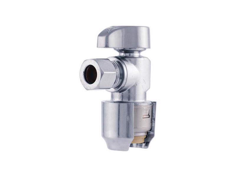 SharkBite 1/2 in. Compression  T X 3/8 in. S Compression  Brass Angle Stop Valve