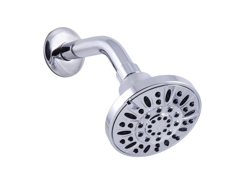 OakBrook Chrome PVC 3 settings Wallmount Showerhead 1.8 gal