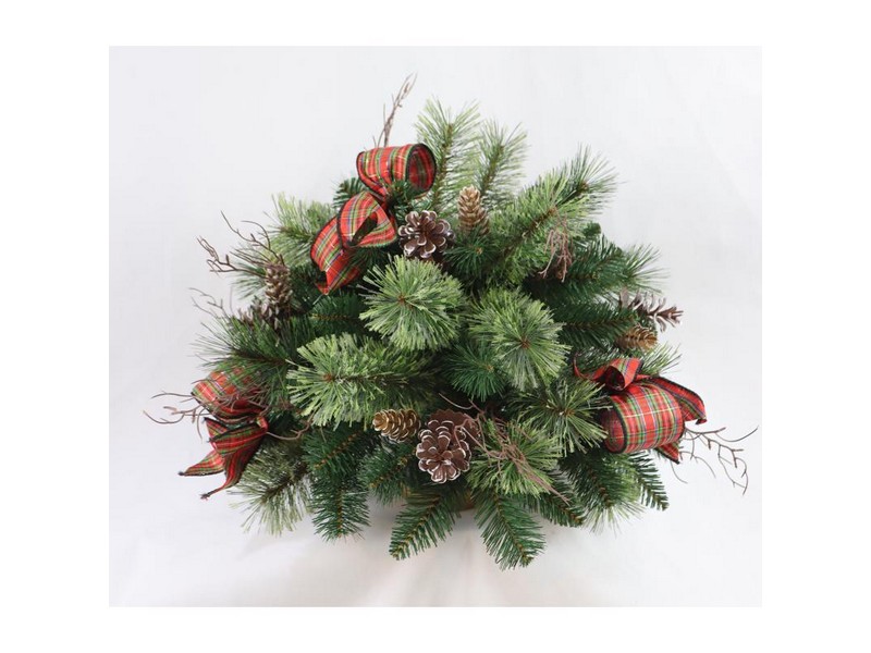 Celebrations 22 in. Twig Pine Bow Urn Filler 1 pk