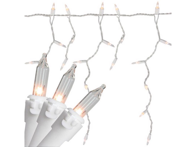 Celebrations Classic LED T5 Warm White 300 ct Icicle Christmas Lights 19.6