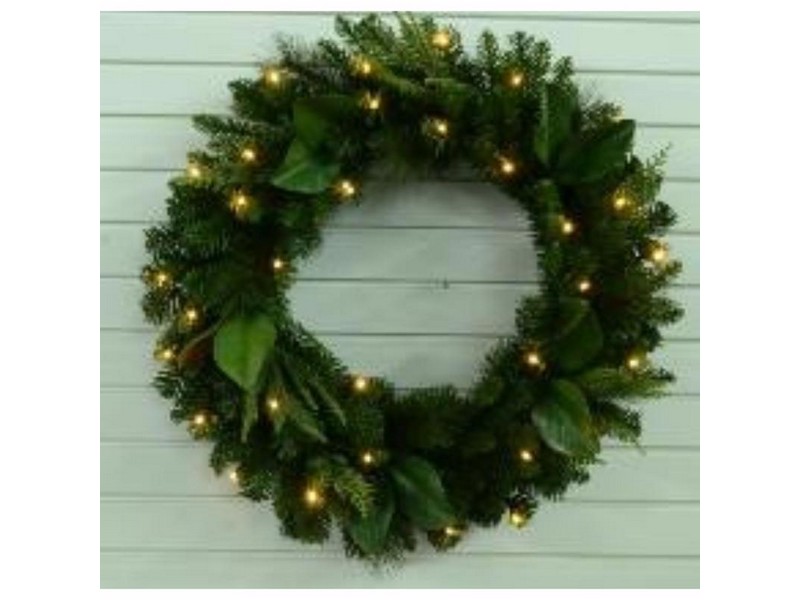 Celebrations Home 30 in. D X 2.5 ft. L LED Prelit Battery Operated Decorated