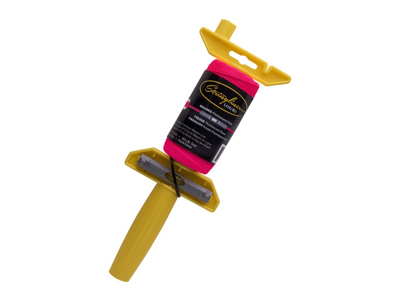 Stringliner LevelWiz Mason's Line and Reel 250 ft. Fluorescent Pink Fine Braided Line