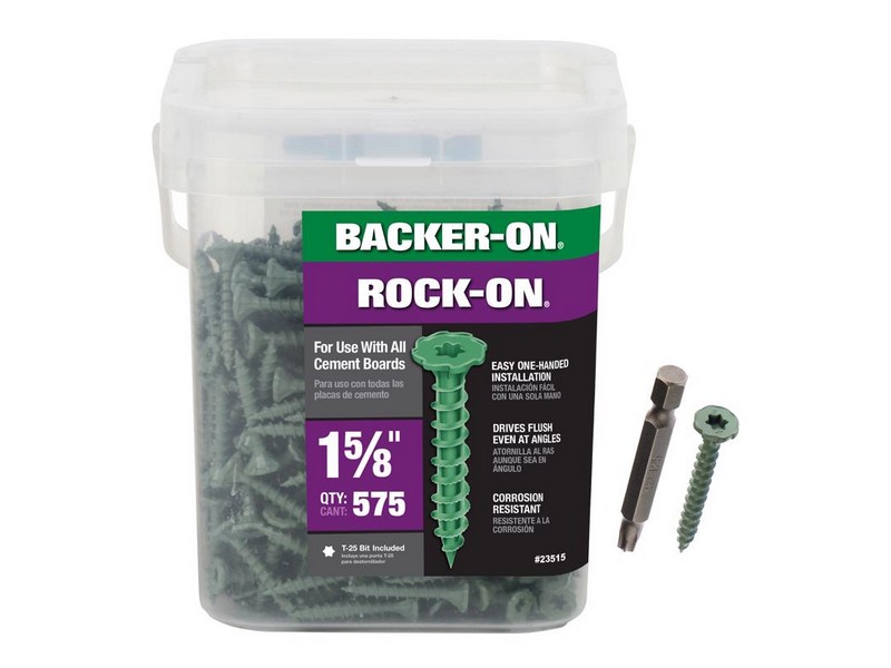 Backer-On Rock-On No. 9 X 1-5/8 in. L Star Flat Head Cement Board Screws 575