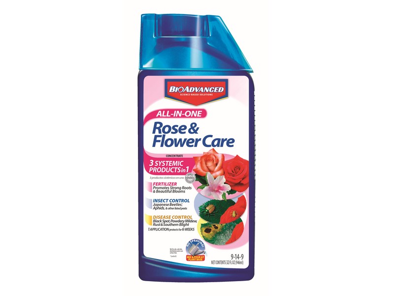 BioAdvanced All-in-One Rose and Flower Care Liquid Concentrate Plant Food 32 oz