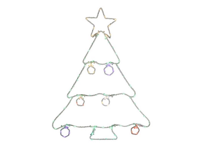Celebrations LED Multi Christmas Tree Silhouette 17 in. Hanging Decor