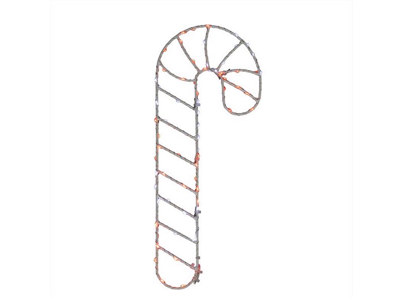 Celebrations LED Red/White Candy Cane Silhouette 15 in. Hanging Decor