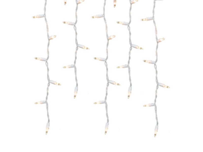 Celebrations Classic LED T5 Pure White 100 ct Icicle Christmas Lights 6 ft.