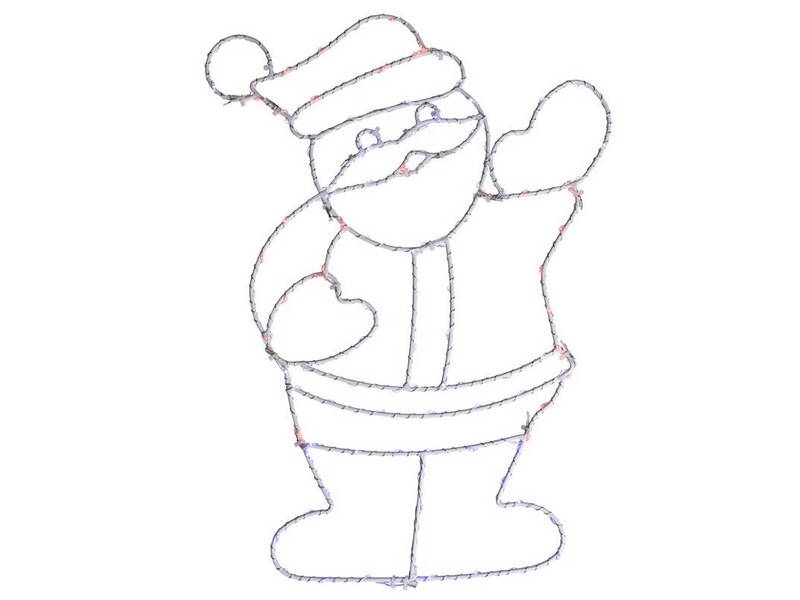 Celebrations LED Santa Silhouette Hanging Decor 14 in.