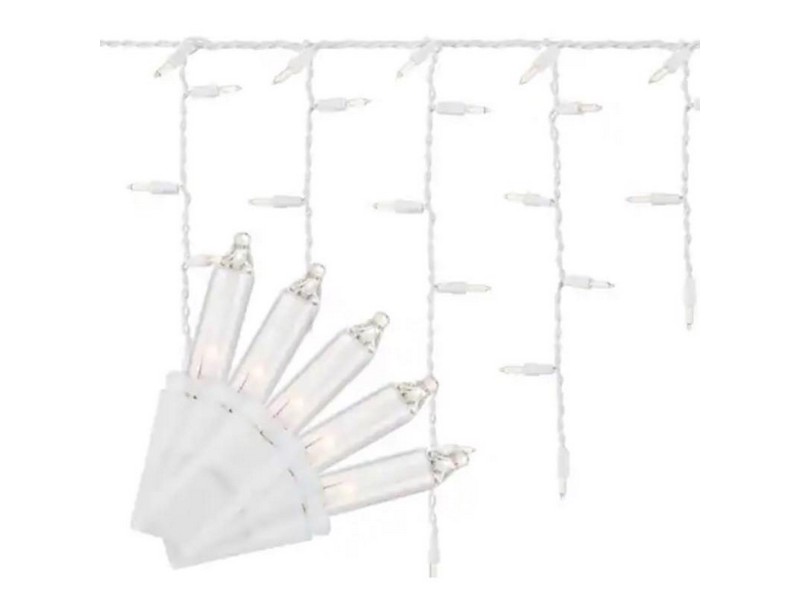 Celebrations Classic LED T5 Warm White 100 ct Icicle Christmas Lights
